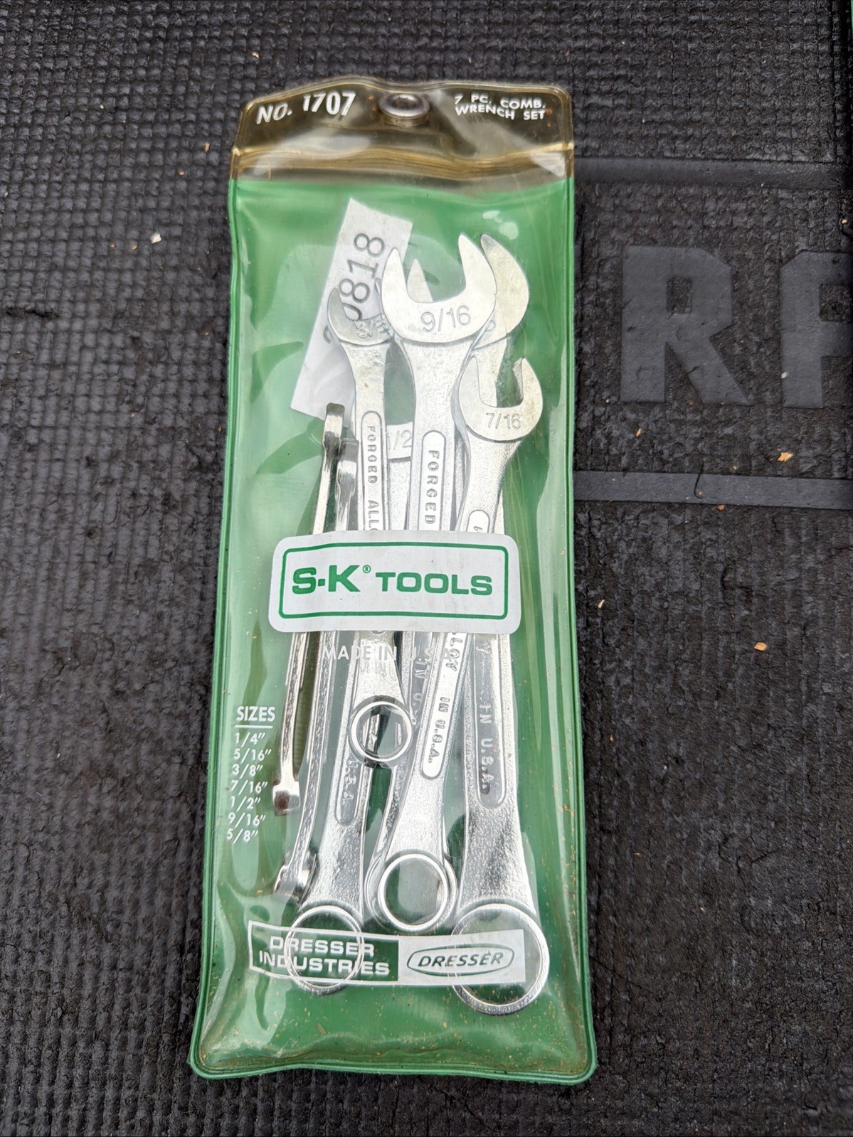 Rare S-K Tools 7pc Combination Wrench Set 1707 Vinyl Pouch Sae SK S&k Vintag Nos Rare S-K Tools 7pc Combination Wrench Set 1707 Vinyl Pouch Sae SK S&k Vintag Nos