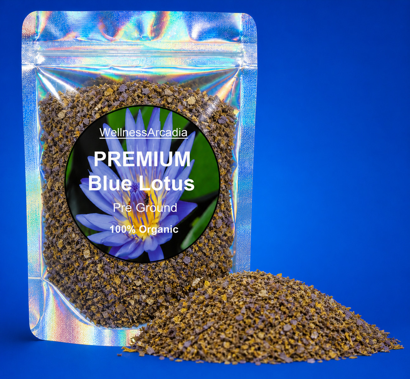 Blue Lotus Flower Pre-Ground - Organic Nymphaea Caerulea