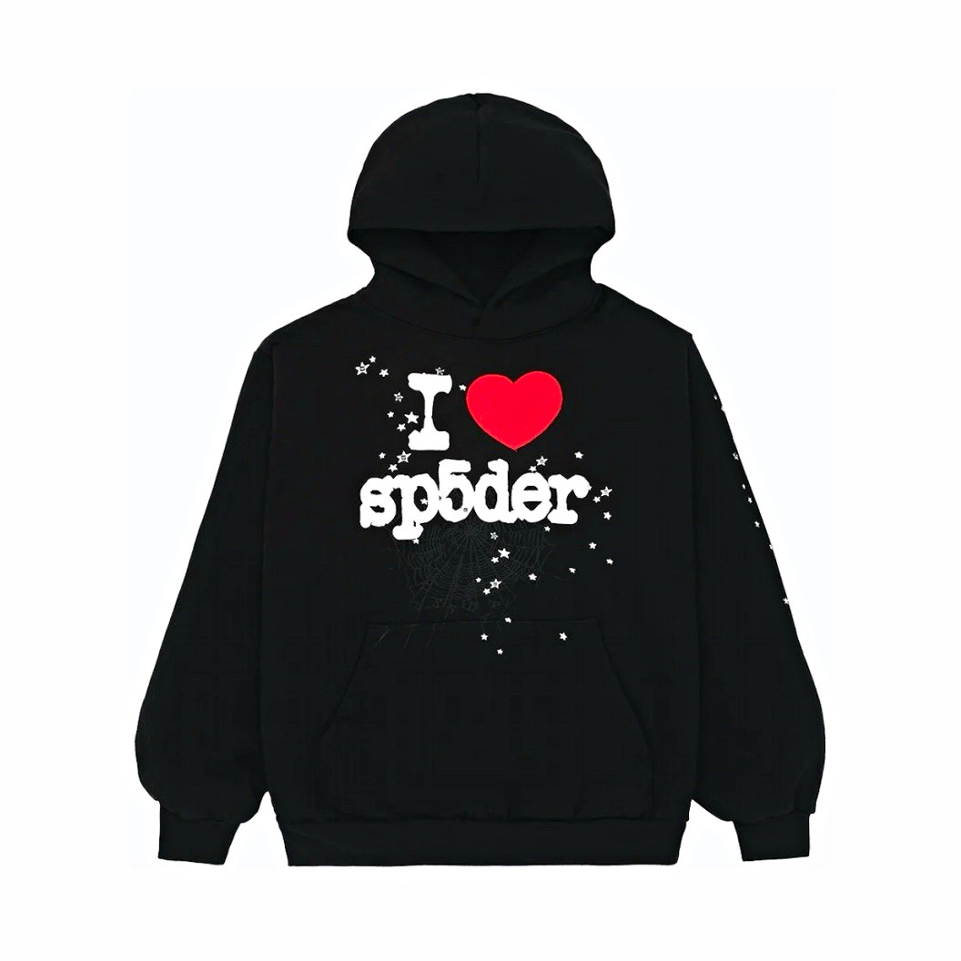 Sp5der I Heart SP5 Souvenir Hoodie Black Sp5der I Heart SP5 Souvenir Hoodie Black