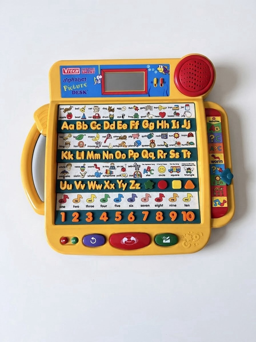 VTG 1990’s VTECH Little Smart Alphabet Picture Desk WORKS Clean Yellow Learning VTG 1990’s VTECH Little Smart Alphabet Picture Desk WORKS Clean Yellow Learning