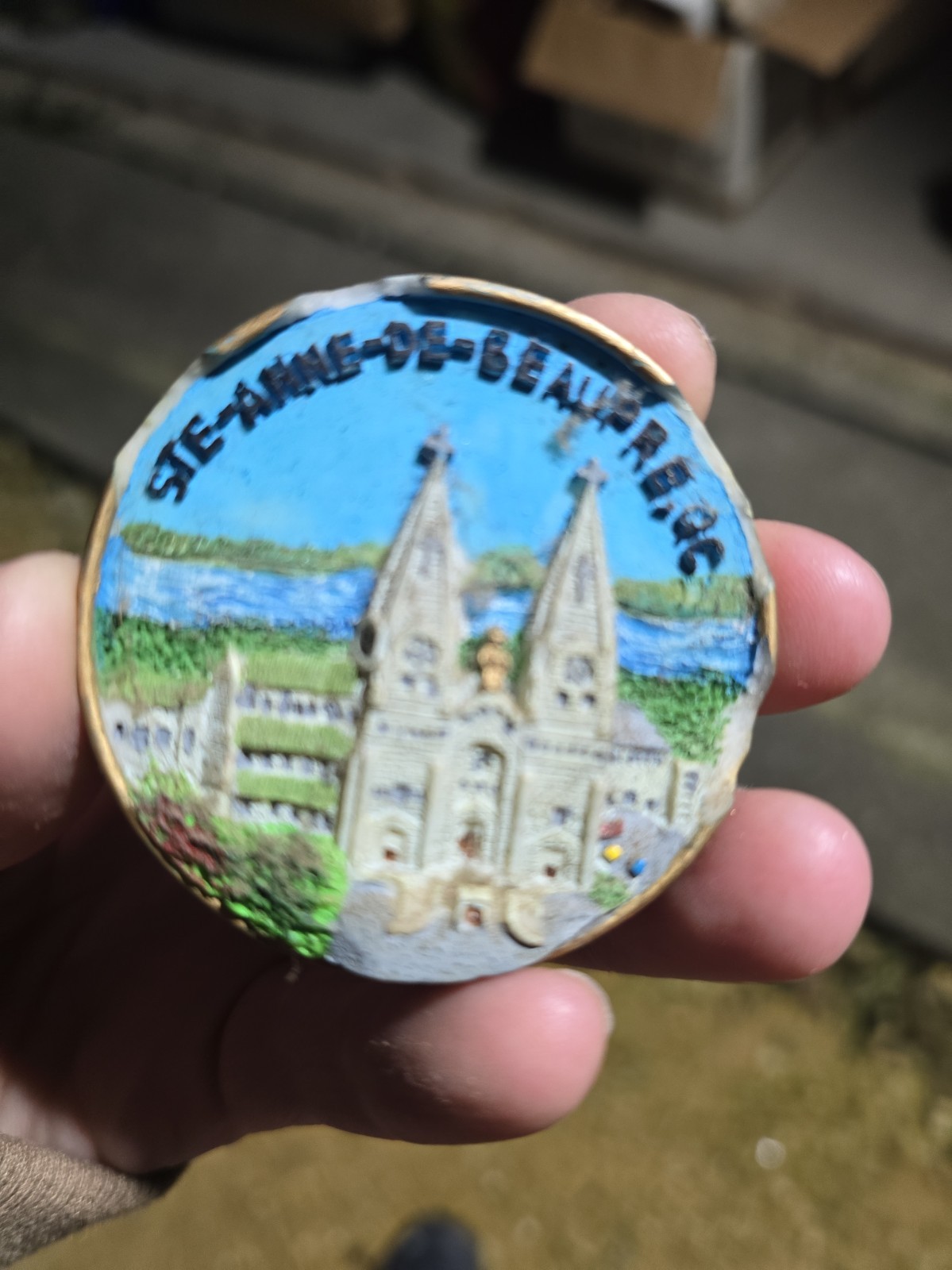 Vintage Ste Anne De Beaupre Basilica France Cathedral Souvenir Magnet Vintage Ste Anne De Beaupre Basilica France Cathedral Souvenir Magnet