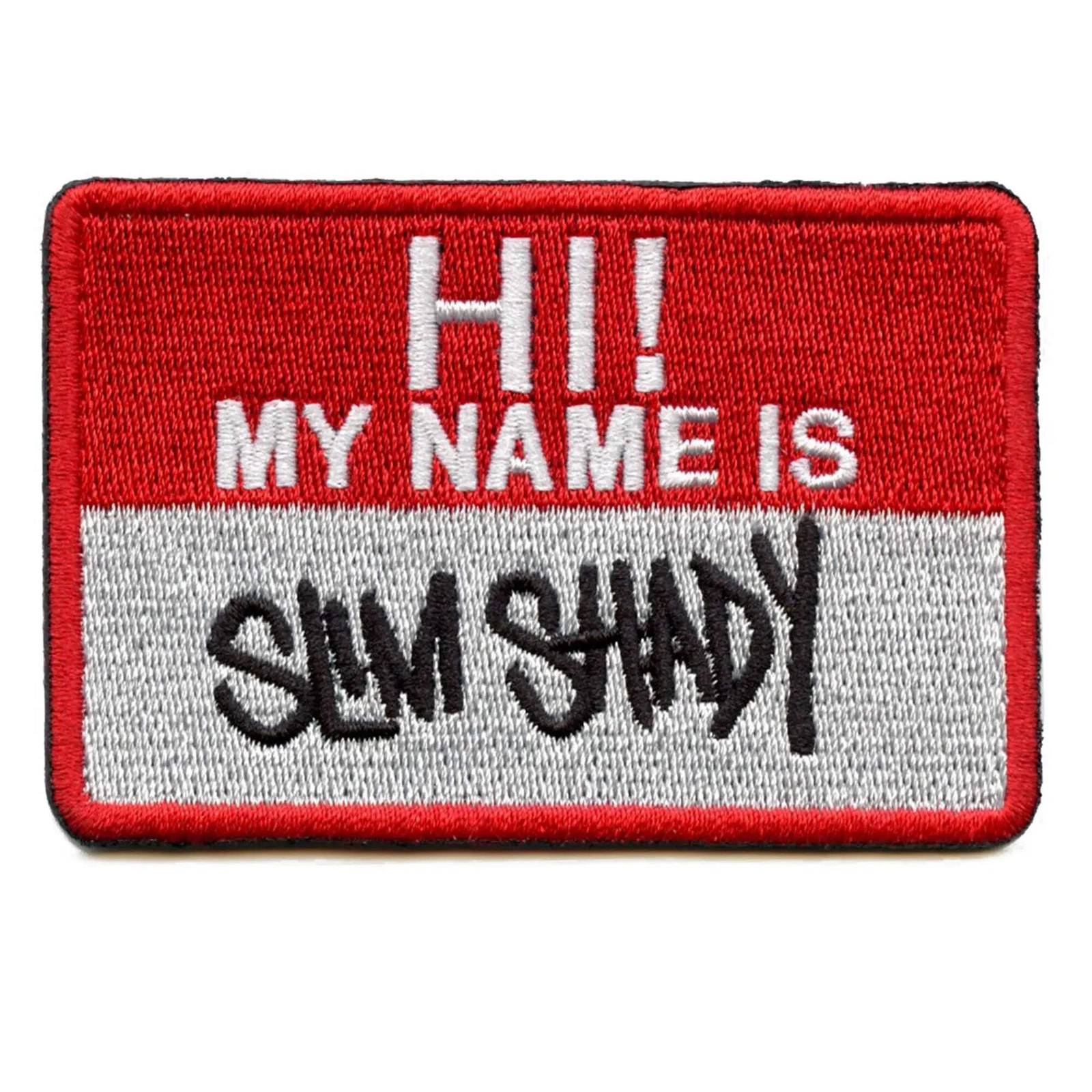 Eminem Hi My Name Is Slim Shady Name Badge Patch Rapper Album Embroidered Iron O