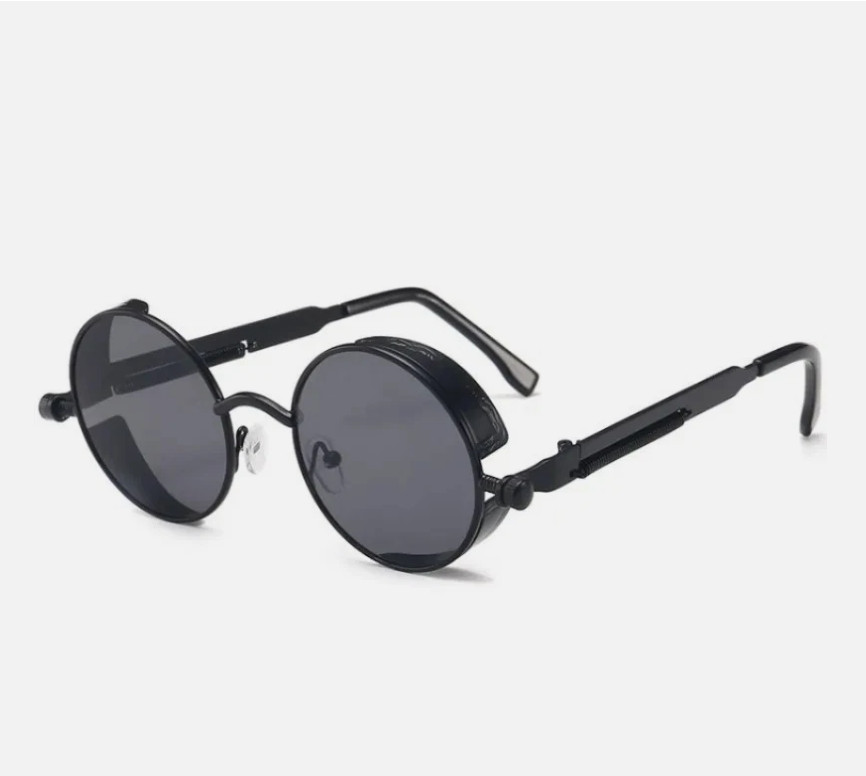 Retro Round Polarized Sunglasses Men Vintage Gothic Steampunk Glasses