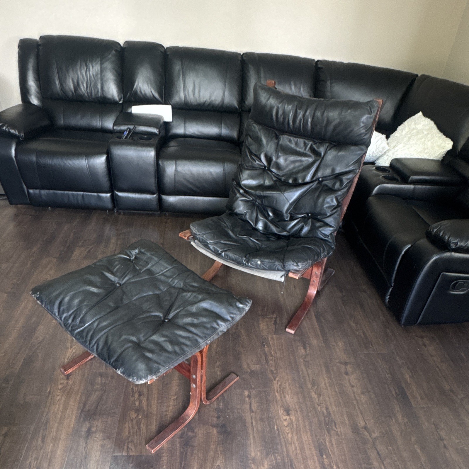 Vintage Mid Century Ingmar Relling for Westnofa Siesta Chair & Ottoman Set Vintage Mid Century Ingmar Relling for Westnofa Siesta Chair & Ottoman Set