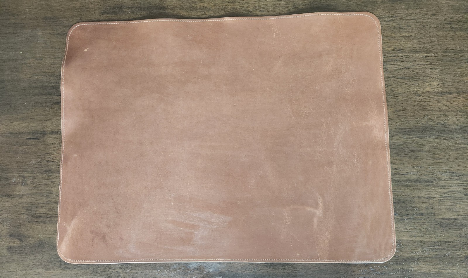 Horween Chromexcel Natural Handmade Desk Mat - 18in X 24in Full Grain Leather