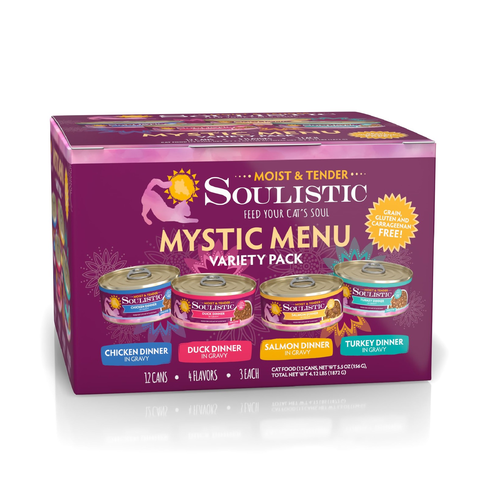 Soulistic Moist and Tender, Mystic Menu Variety Pack, 5.5 Ounce (Pack of 12) Soulistic Moist and Tender, Mystic Menu Variety Pack, 5.5 Ounce (Pack of 12)