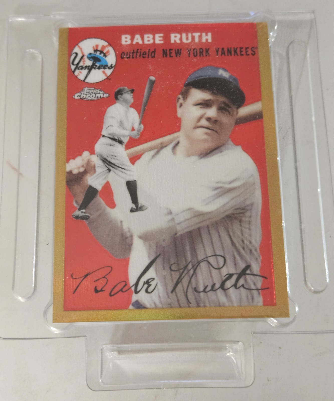 Babe Ruth Gold Refractor 3 Of 3 Topps Chrome Factory Set 2009 RARE SP HOF Babe Ruth Gold Refractor 3 Of 3 Topps Chrome Factory Set 2009 RARE SP HOF