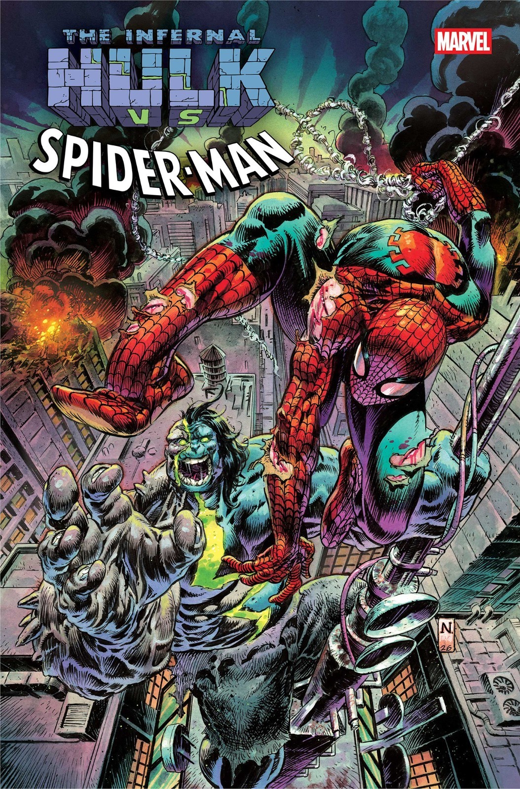 Infernal Hulk vs Spider-Man #1 Nic Klein Regular Cover PRESALE 11/4/26 Infernal Hulk vs Spider-Man #1 Nic Klein Regular Cover PRESALE 11/4/26