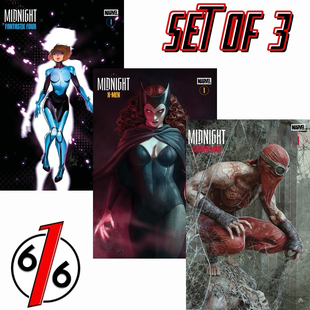 🔥 MIDNIGHT SPIDER-MAN & FANTASTIC FOUR & X-MEN #1 616 Variant Set LTD 3000 🔥 MIDNIGHT SPIDER-MAN & FANTASTIC FOUR & X-MEN #1 616 Variant Set LTD 3000