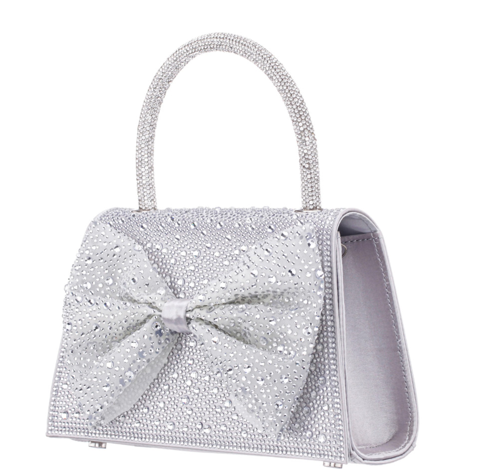 $98 Nina Legacy Silver Glass Crystal Satchel Silver $98 Nina Legacy Silver Glass Crystal Satchel Silver