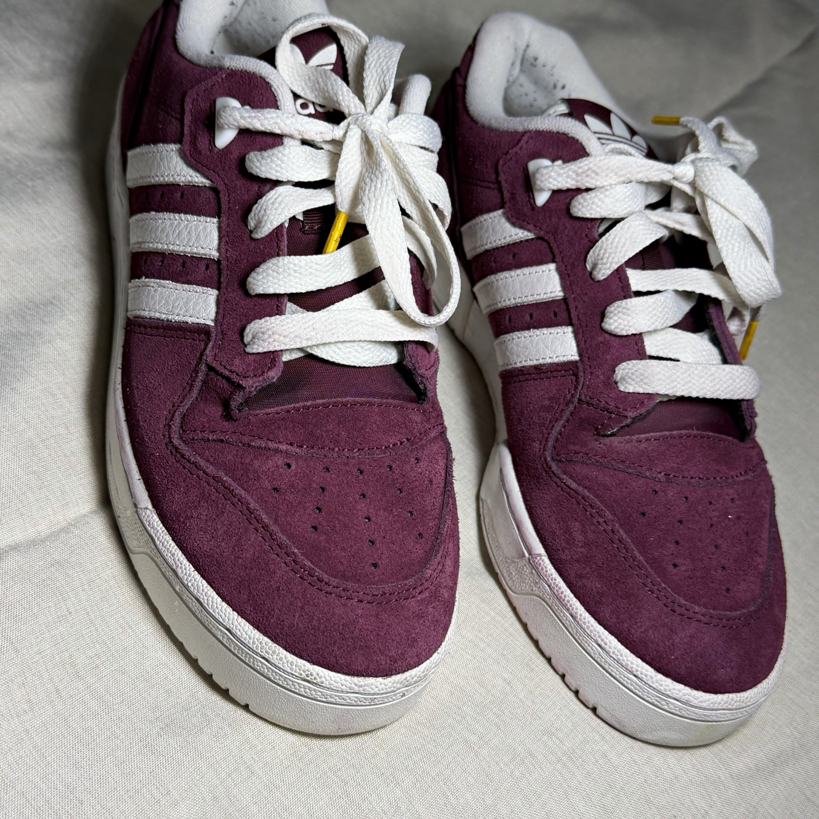 adidas Originals Purple/White Suede Low Top Lace Up Sneakers Unisex