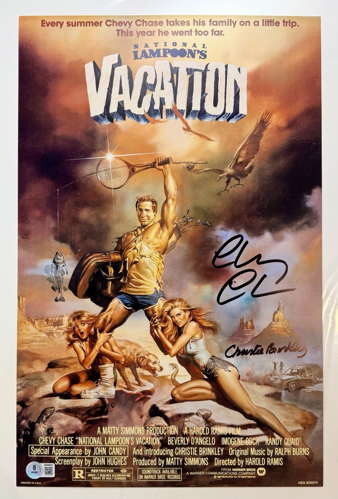 National Lampoon\'s Vacation Chevy Chase & Christine Brinkley Autographed Beckett