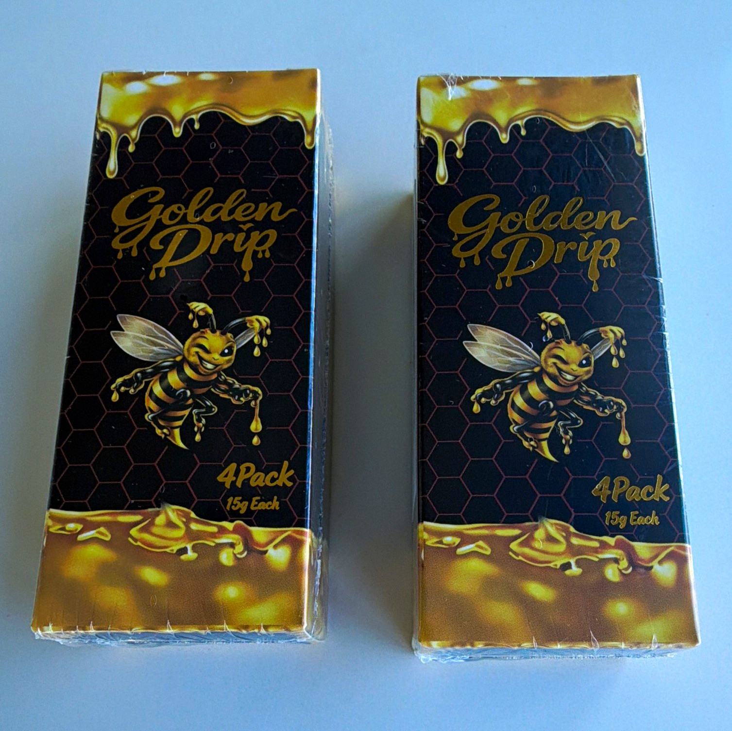 Golden Drip Honey Pack Sachets, 4 x 15g, Honey + Herbal Extracts Golden Drip Honey Pack Sachets, 4 x 15g, Honey + Herbal Extracts