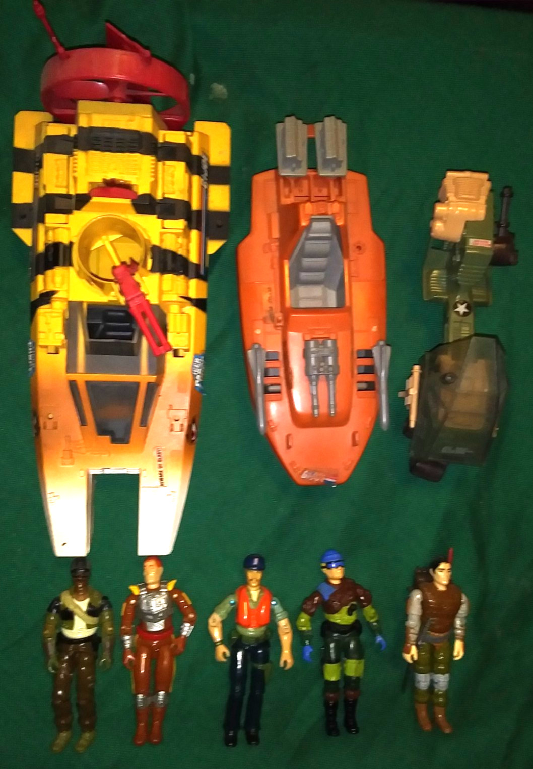 1980'S VINTAGE HASBRO G.I JOE ARAH LOT W/TIGERSHARK, 5 FIGURES, DEVILFISH SWEET