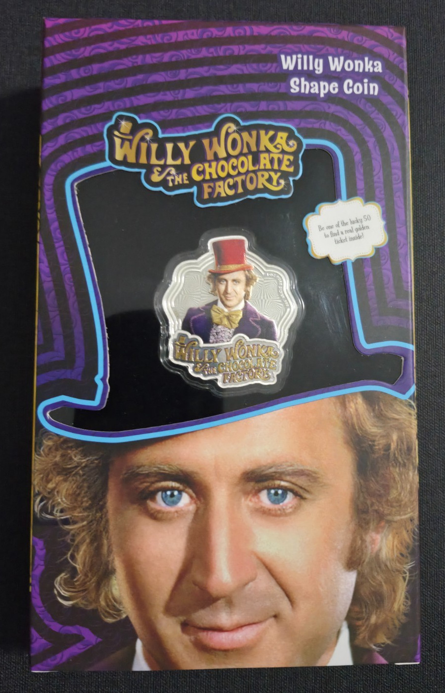 Willy Wonka 2024 Samoa 1 oz .999 Fine Silver Colorized $5 Coin Opened Envelope Willy Wonka 2024 Samoa 1 oz .999 Fine Silver Colorized $5 Coin Opened Envelope