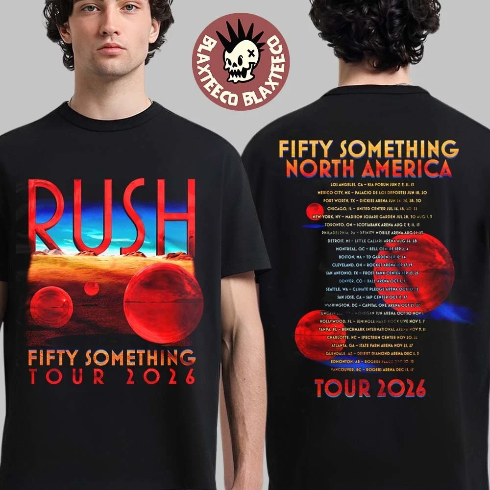Hot New Rush Fifty Something Tour 2026 Stoplight Concert T Shirt Unisex Tee