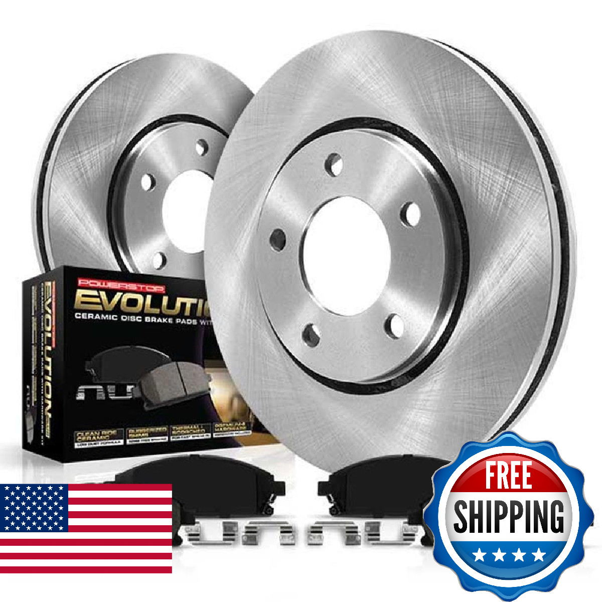 Powerstop Rear Brake Kit For Honda Hr-V - Z17 Ceramic Brake Rotors Replacement