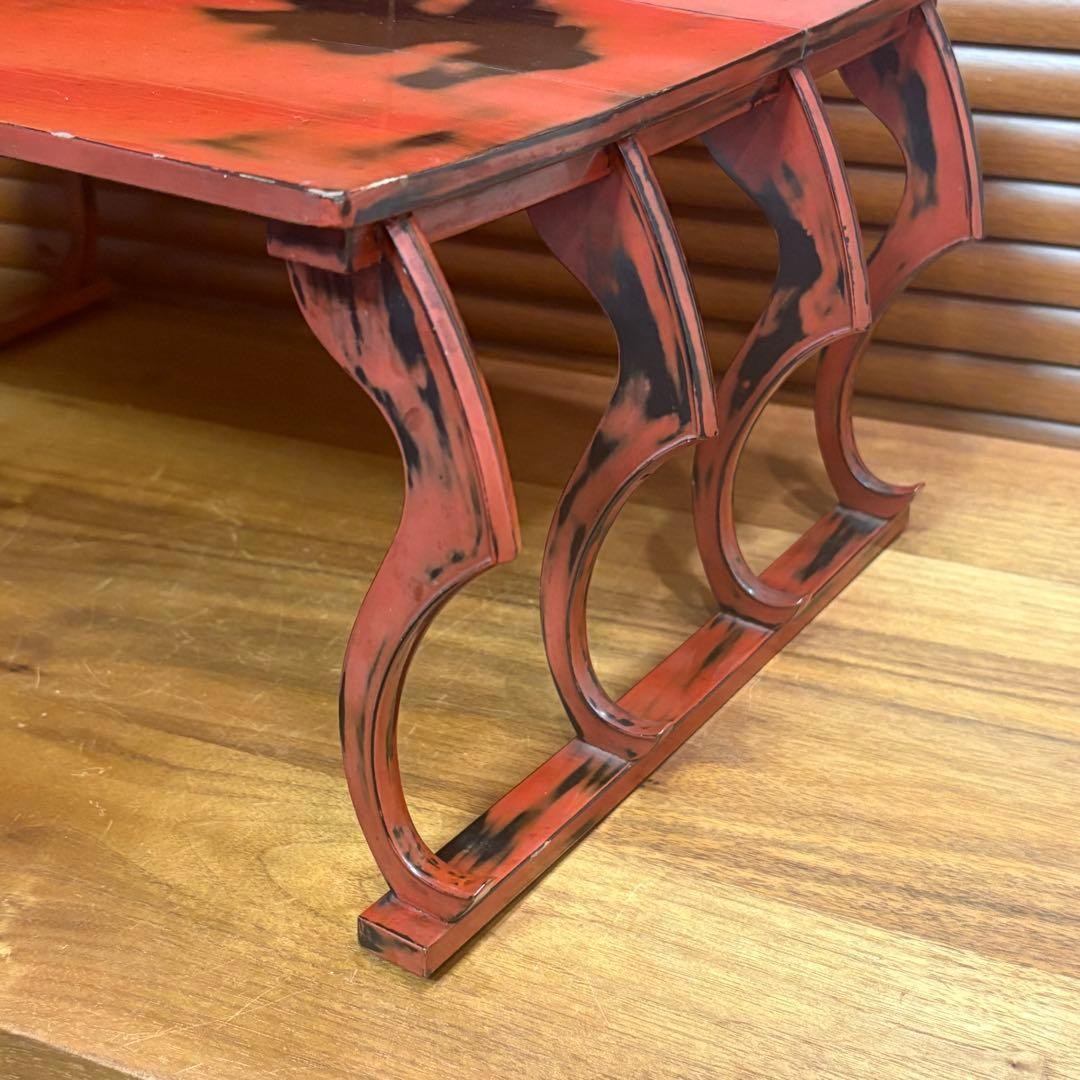 Edo Period Hassaku Negoro Lacquer Stand Antique Japanese Craft Collection