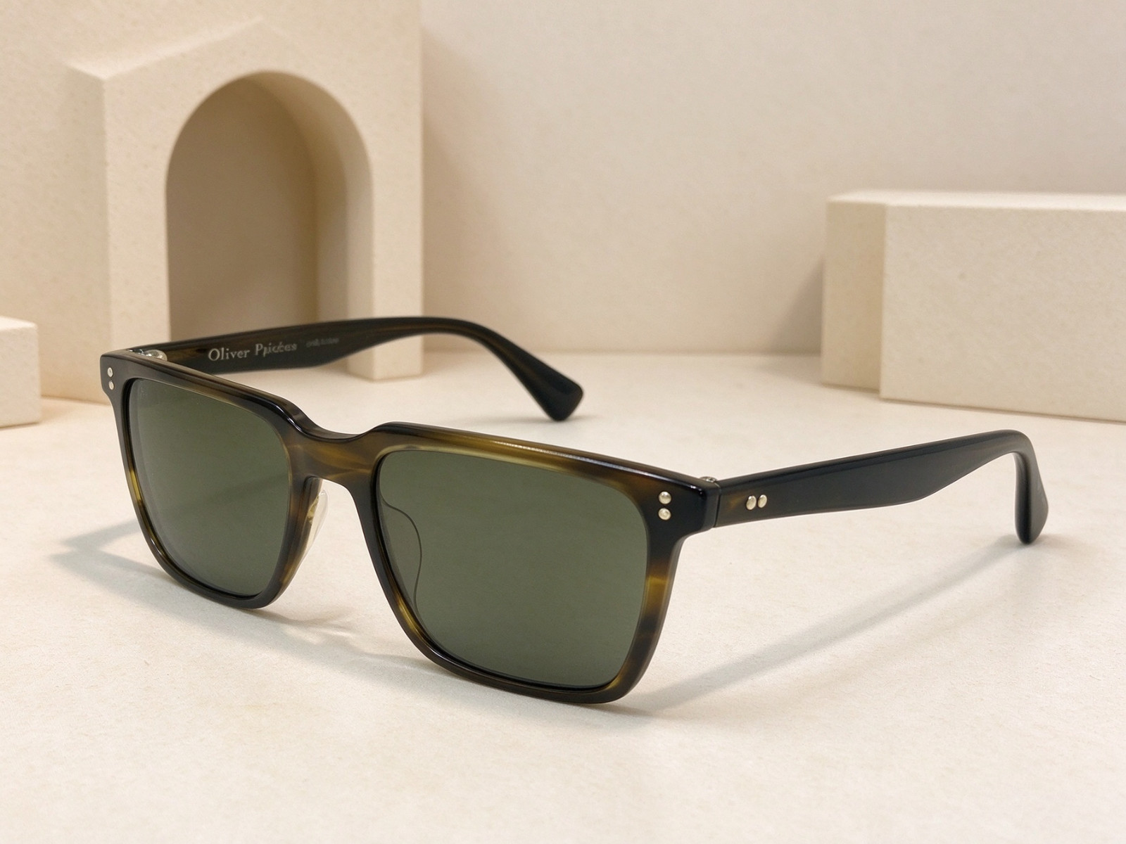 Oliver Peoples OV5419SU Sunglasses Tortoise Frame Green Lens 53-19-145