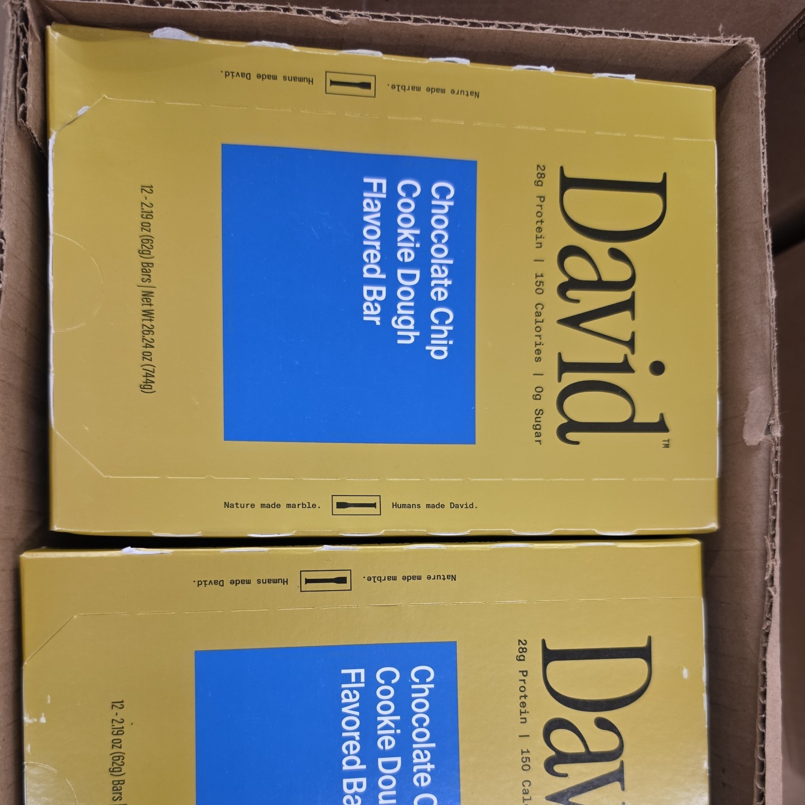 David Protein Bars - Chocolate Chip Cookie Dough Flavor - 12ct - Best By 9/30/26 David Protein Bars - Chocolate Chip Cookie Dough Flavor - 12ct - Best By 9/30/26