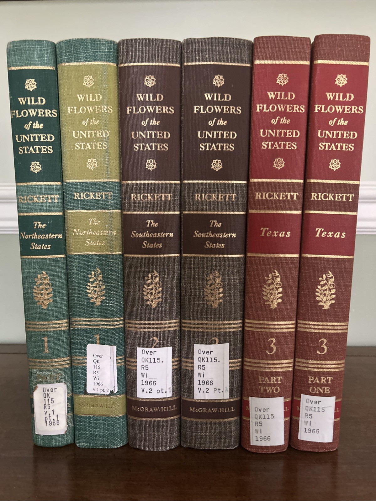 VINTAGE 1966 - Wildflowers of the United States by Harold Rickett 6 Vol. 1st Ed. VINTAGE 1966 - Wildflowers of the United States by Harold Rickett 6 Vol. 1st Ed.