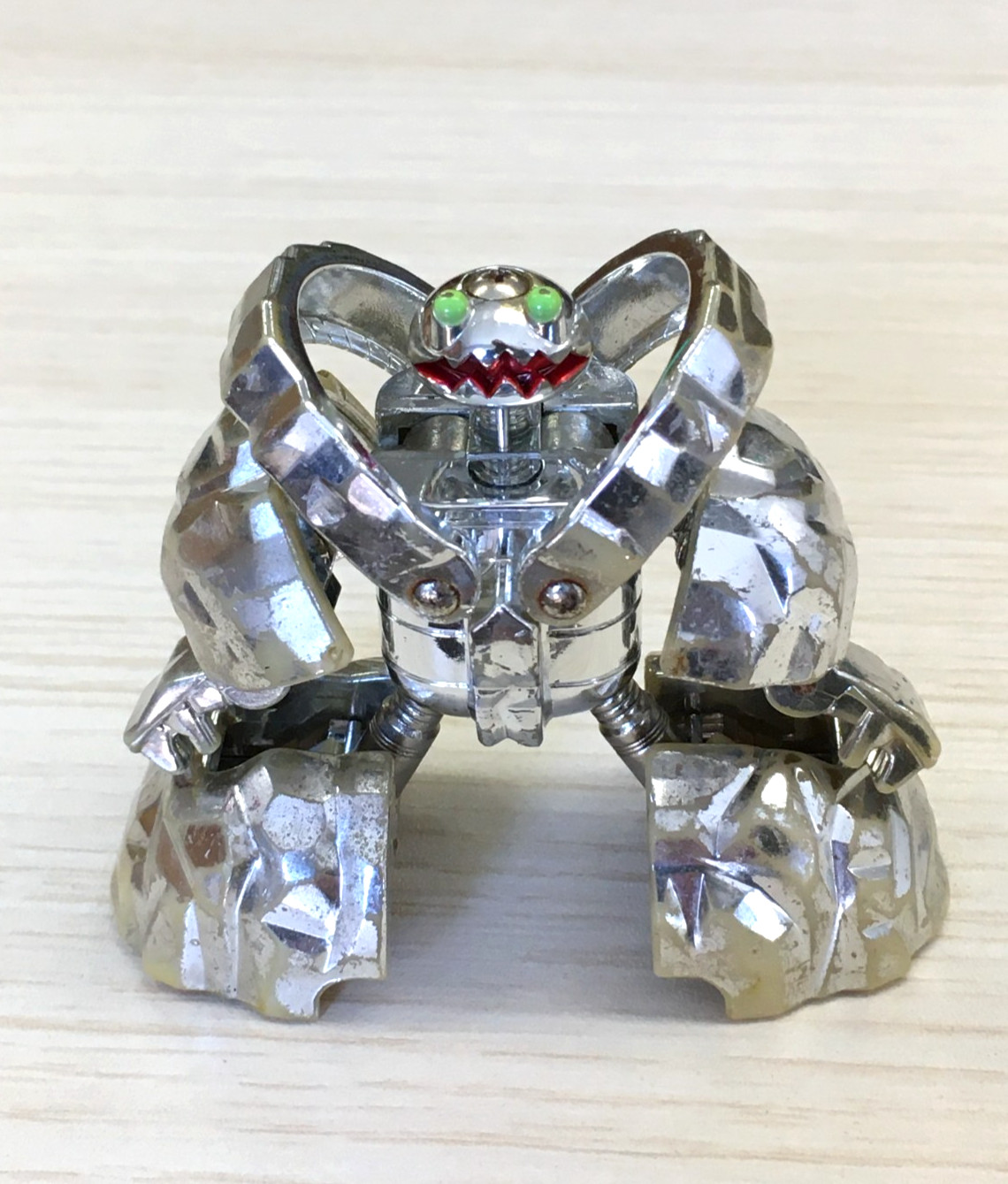 Rock Lords Evil Warrior Slimestone Silver Chrome GoBots Bandai 1985 Vintage