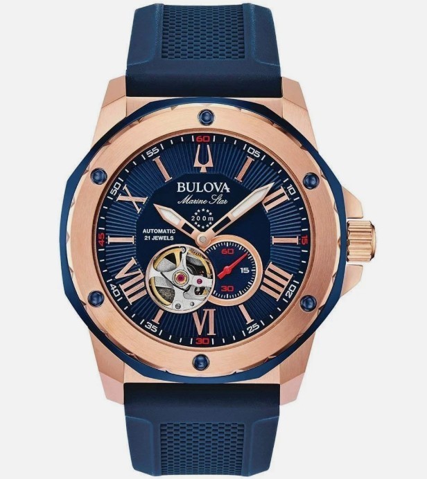 Bulova Marine Star Blue Dial Automatic Men's Watch 98A227 Bulova Marine Star Blue Dial Automatic Men's Watch 98A227