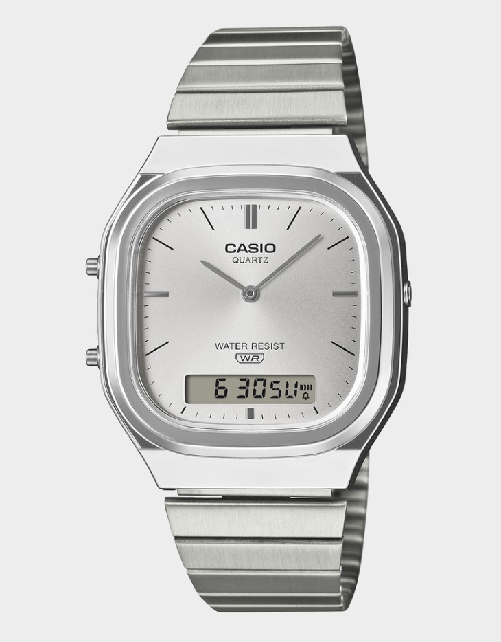 CASIO AQ240E-7A Watch WHITE/SILVER CASIO AQ240E-7A Watch WHITE/SILVER