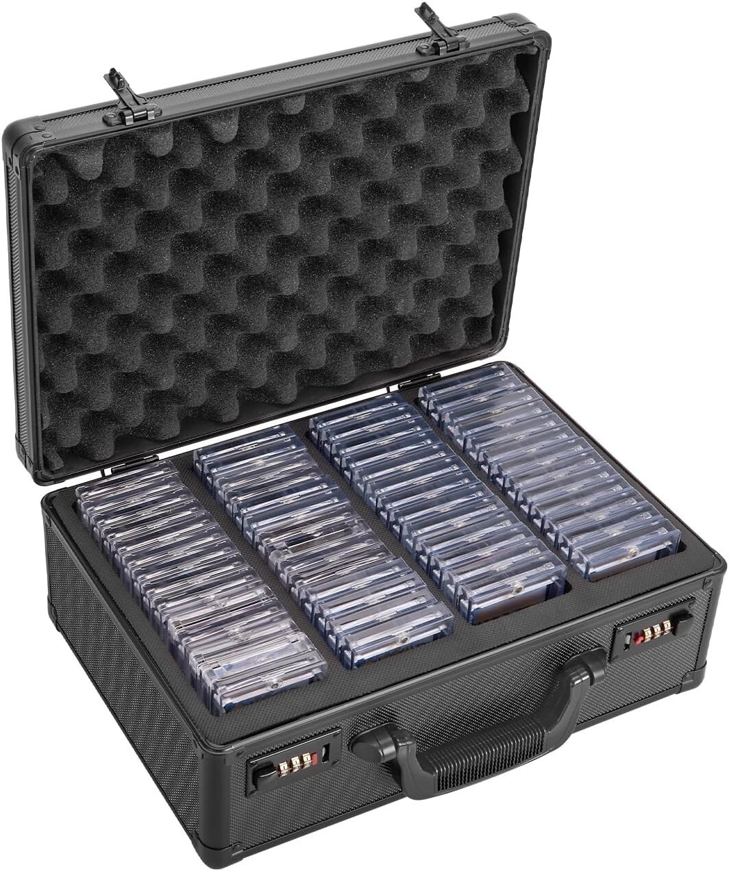 164 PSA Graded Card Storage Box 4 Slots Sports Card Holder Case Coded Lock 164 PSA Graded Card Storage Box 4 Slots Sports Card Holder Case Coded Lock