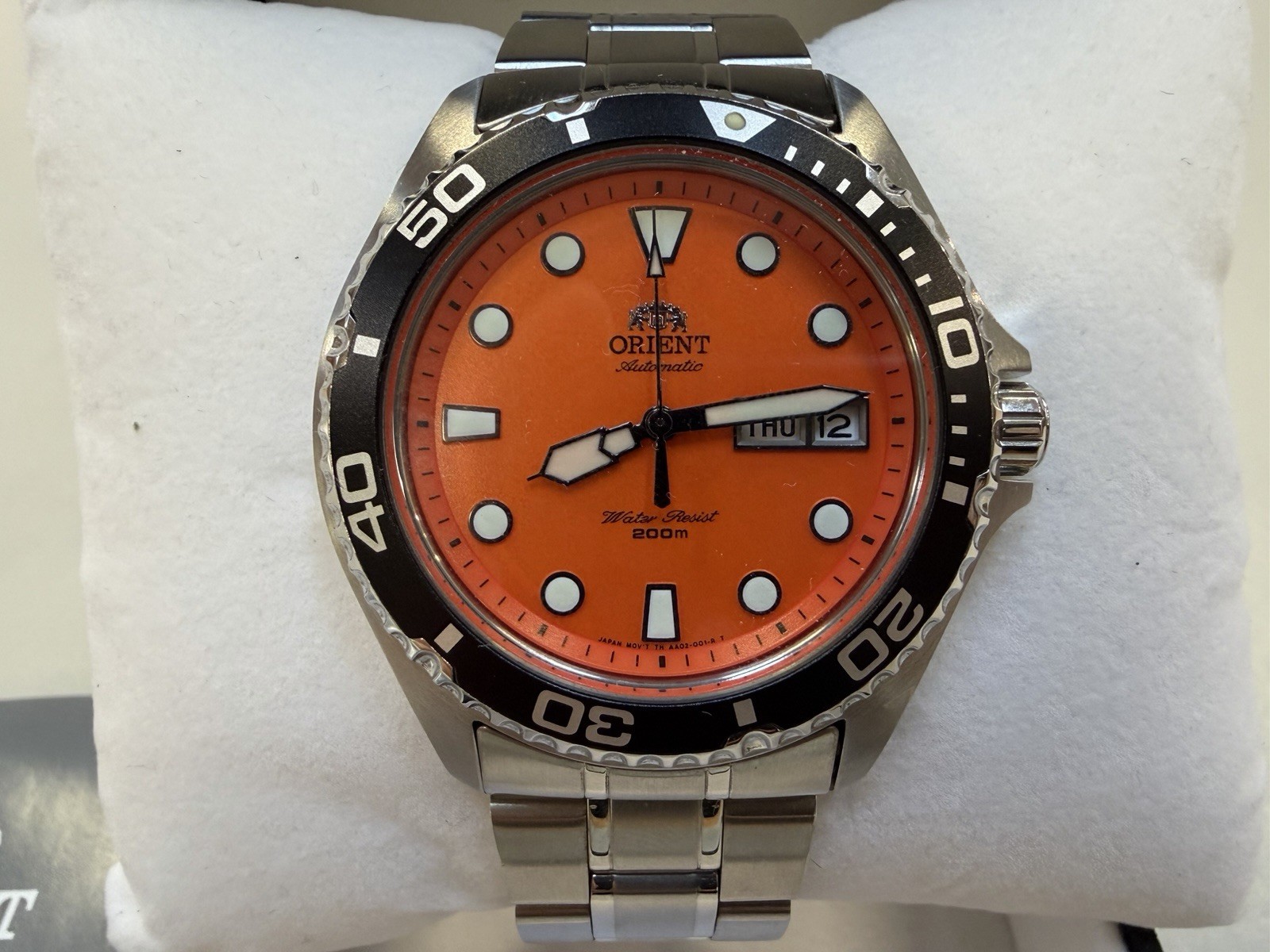 Orient Kamasu Orange Dial Automatic Divers Watch WITH Original Box Orient Kamasu Orange Dial Automatic Divers Watch WITH Original Box
