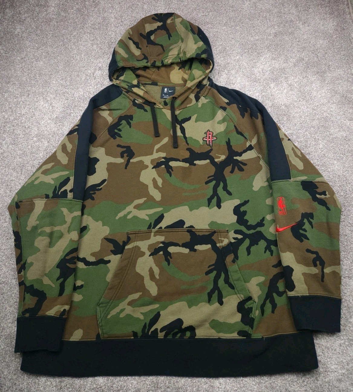 Houston Rockets Nike Hoodie Mens 3XL Camoflage Basketball Embroidered Logo 