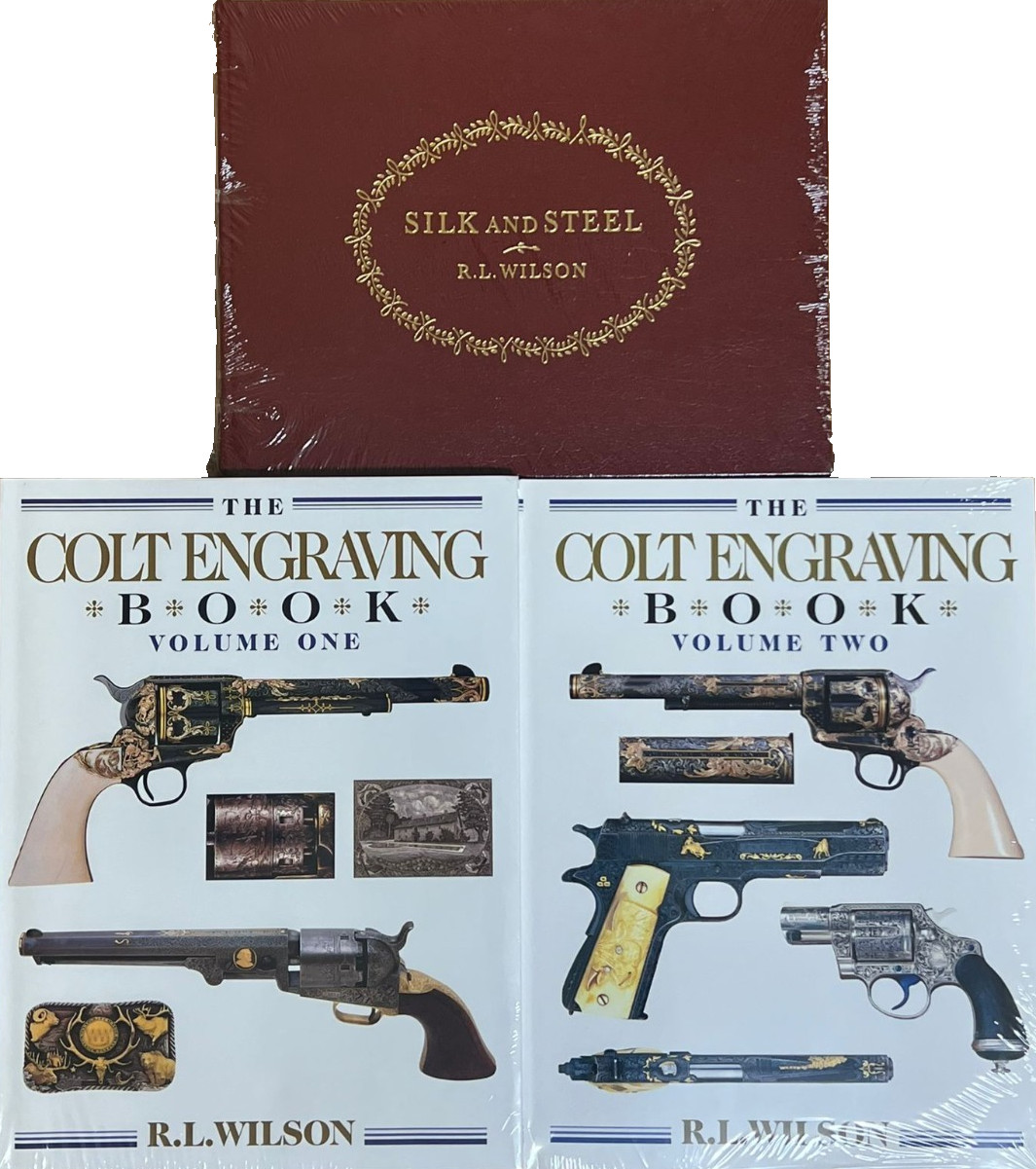 The Colt Engraving Book Vol 1 & 2 Silk & Steel Signed by R.L. Wilson Limited Ed