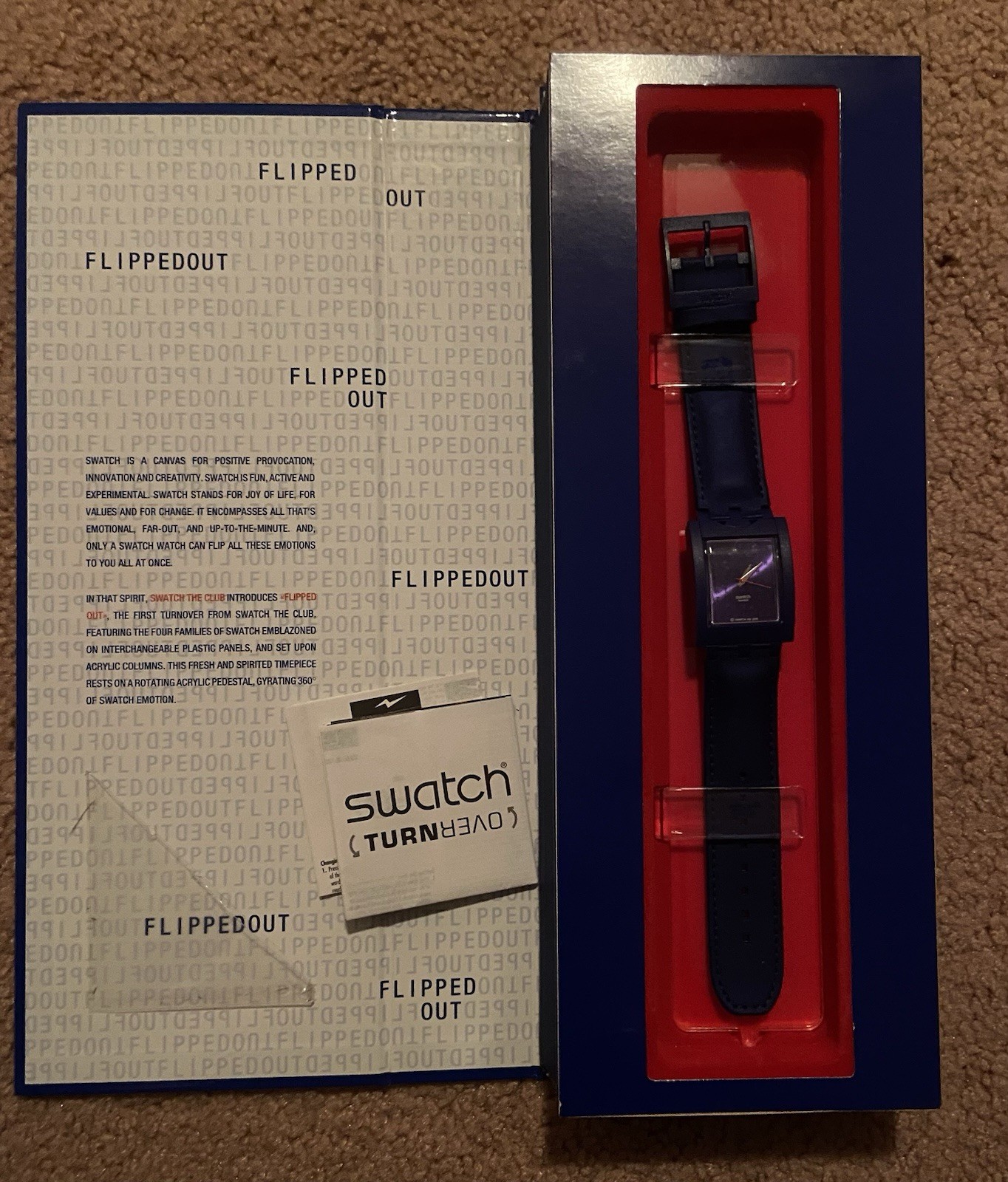 Swatch Special 2003 - SUFZ101 - FLIPPED OUT - New Box + Papers ## RARE ## Swatch Special 2003 - SUFZ101 - FLIPPED OUT - New Box + Papers ## RARE ##