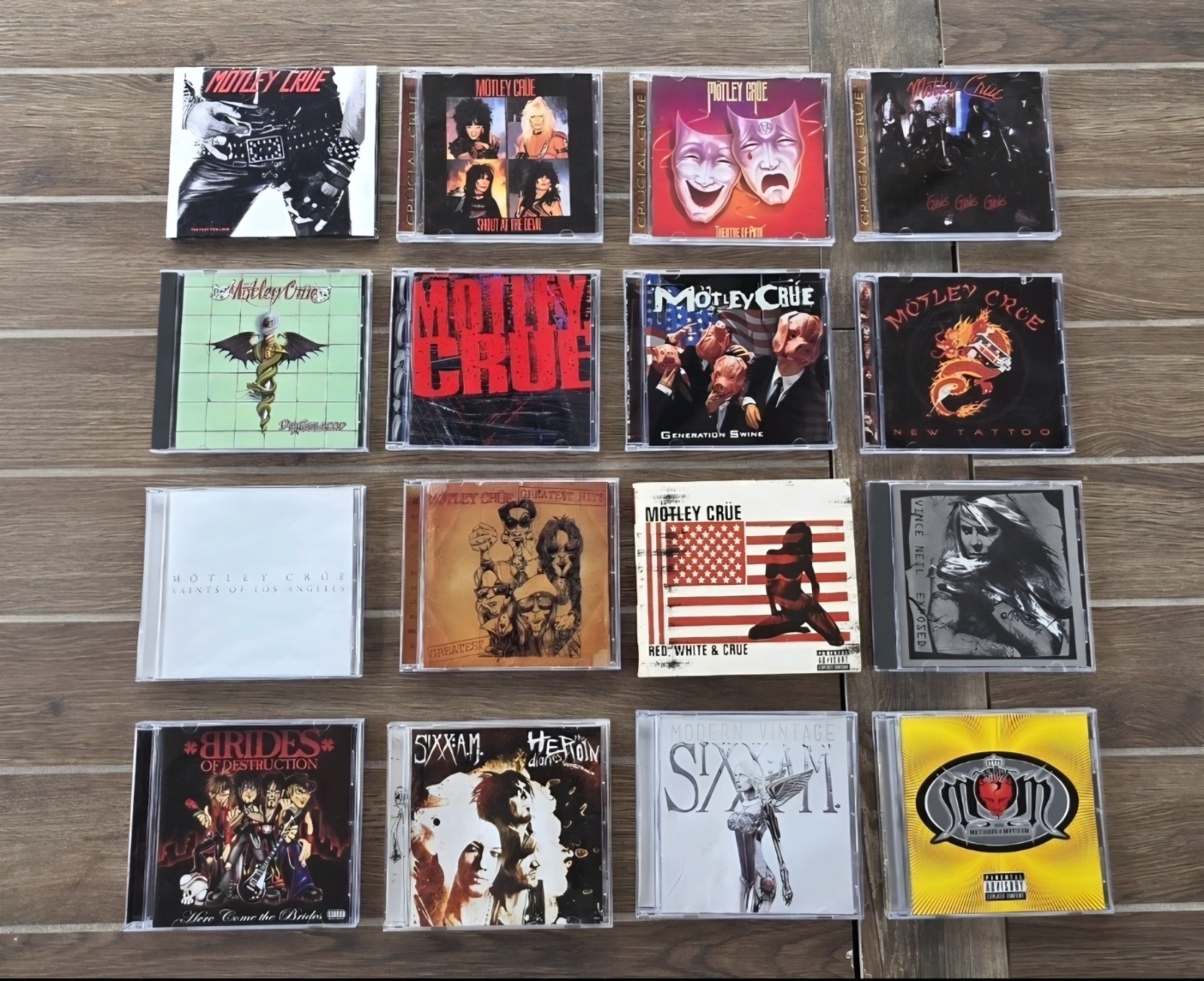 Motley Crue / Nikki Sixx / Tommy Lee / Vince Neil 16 CD Lot 