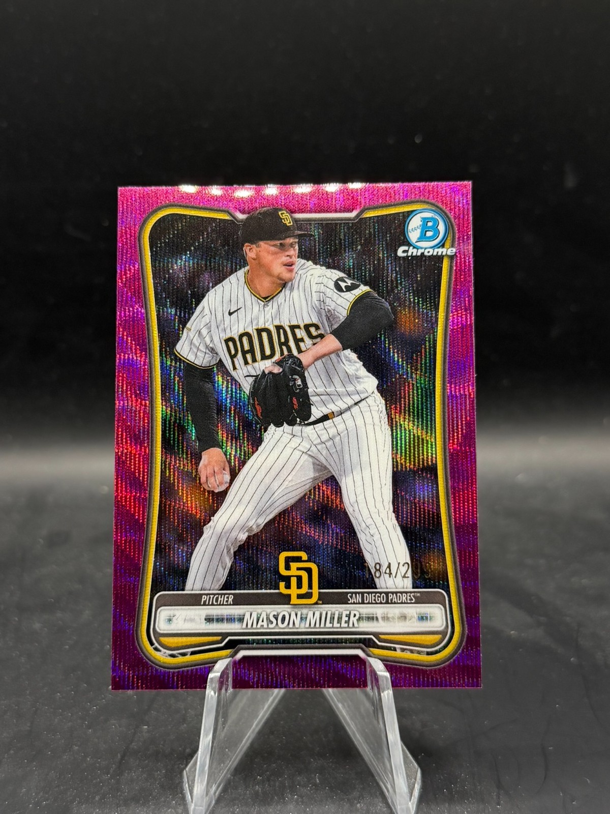 Mason Miller 2026 Bowman Chrome Fuchsia Refractor /299 #53