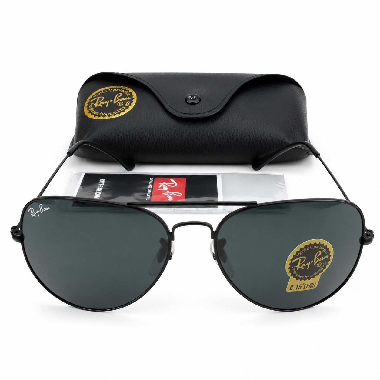 Ray-Ban RB3026 62mm Black Frame Black Lens Aviator Sunglasses Ray-Ban RB3026 62mm Black Frame Black Lens Aviator Sunglasses
