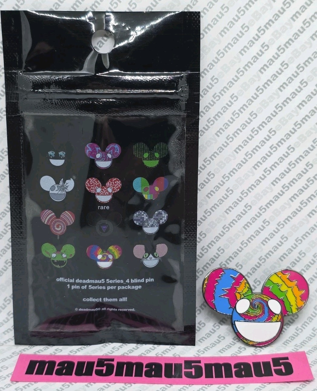 Deadmau5 Series 4 Enamel Pin Numbered to 110 Tie Die Tye Dye Retro #62