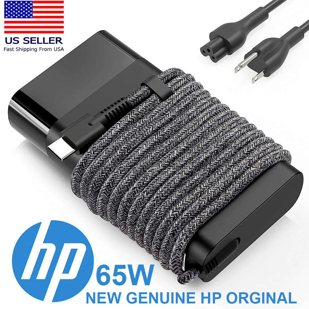 HP 65W Genuine USB-C AC Adapter Charger for HP ENVY ELITEBOOK X360 1040 G6 G7 G8