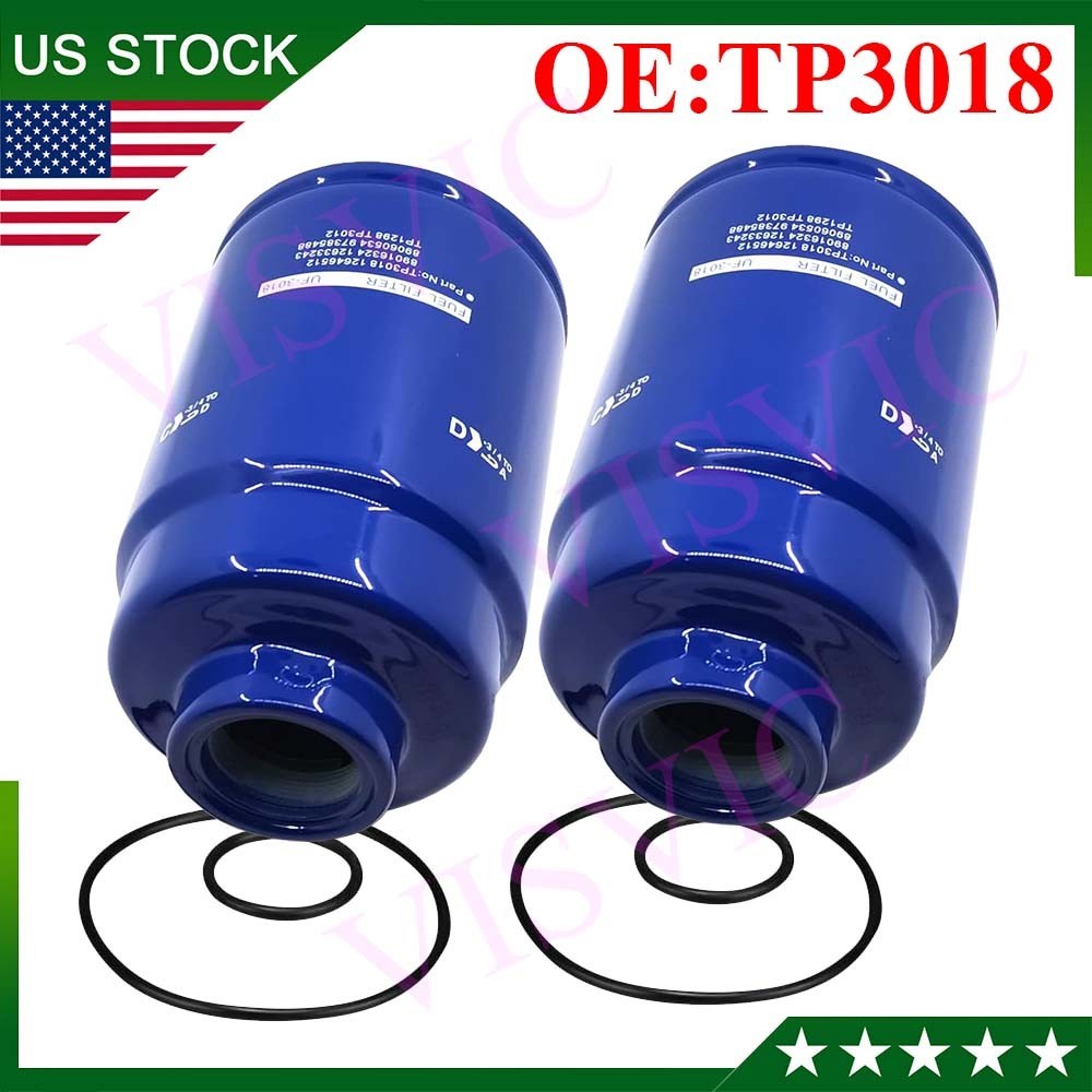 2*Filter For GM 6.6L Duramax Diesel Silverado 2500HD Fuel Filter TP3018 19420323