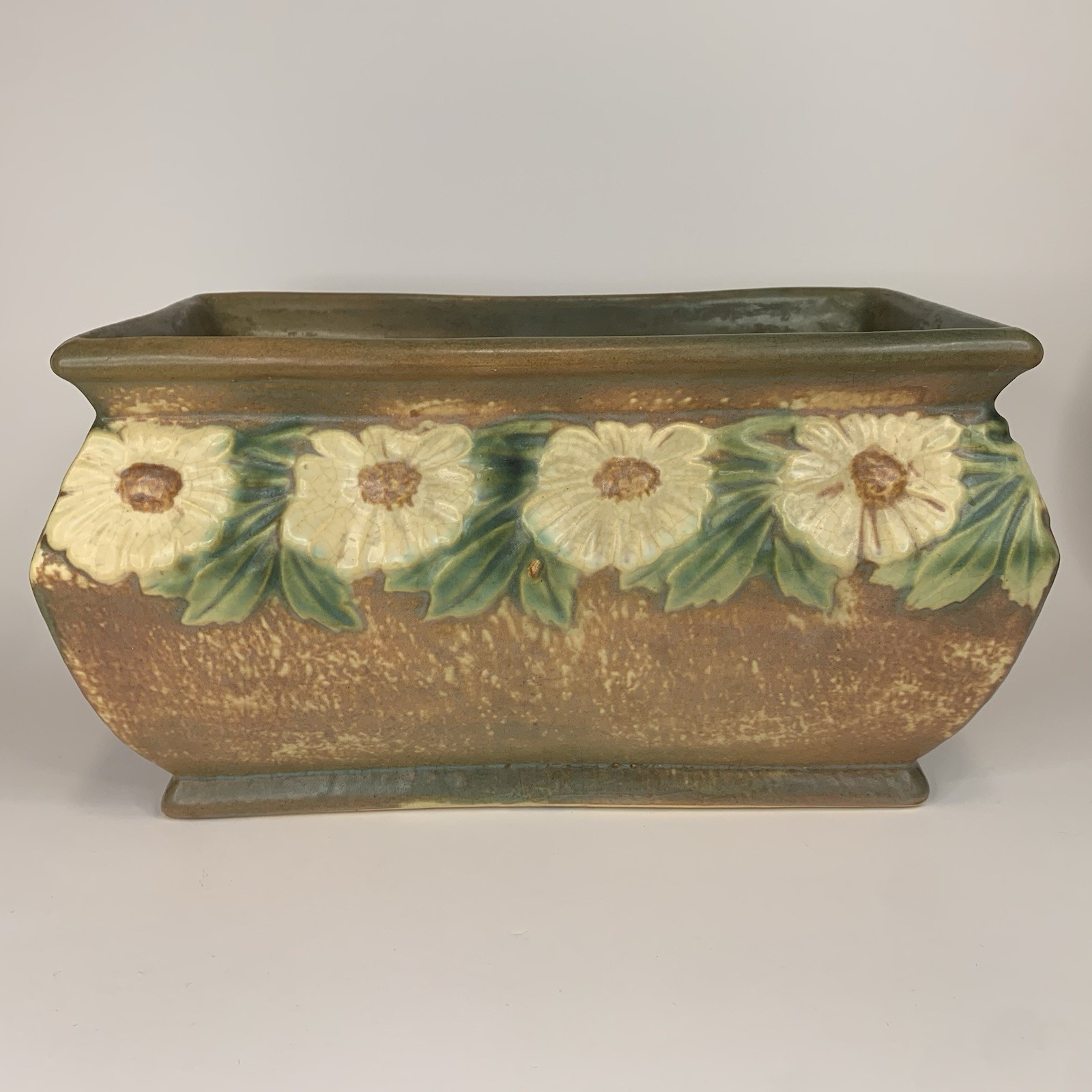 Antique 1922 Roseville Dahlrose Pottery Rectangular Window Box Planter 375-10 Antique 1922 Roseville Dahlrose Pottery Rectangular Window Box Planter 375-10