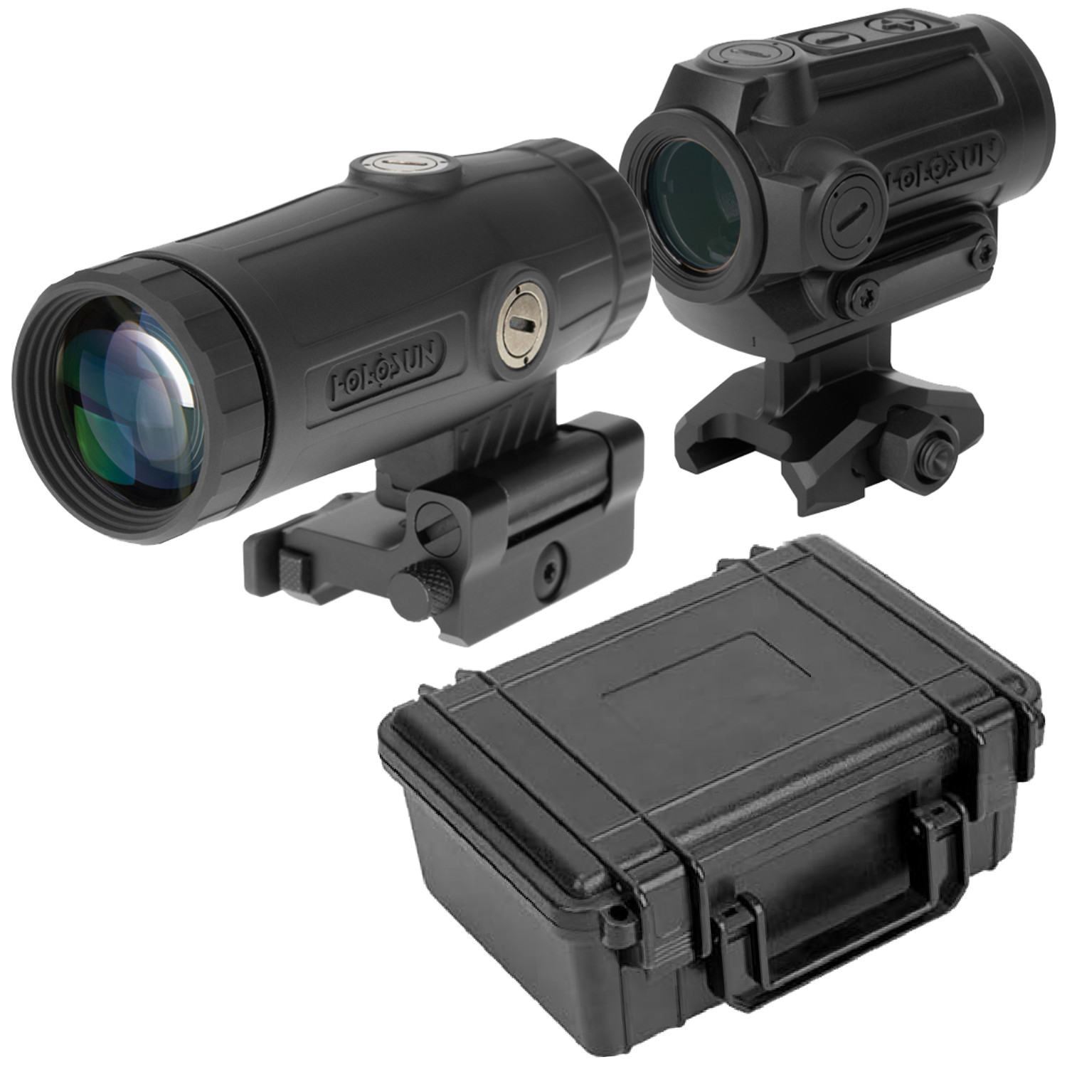 Holosun ARO 2 MOA Red Dot Sight & HM3X 3x Mangifier with Hard Case