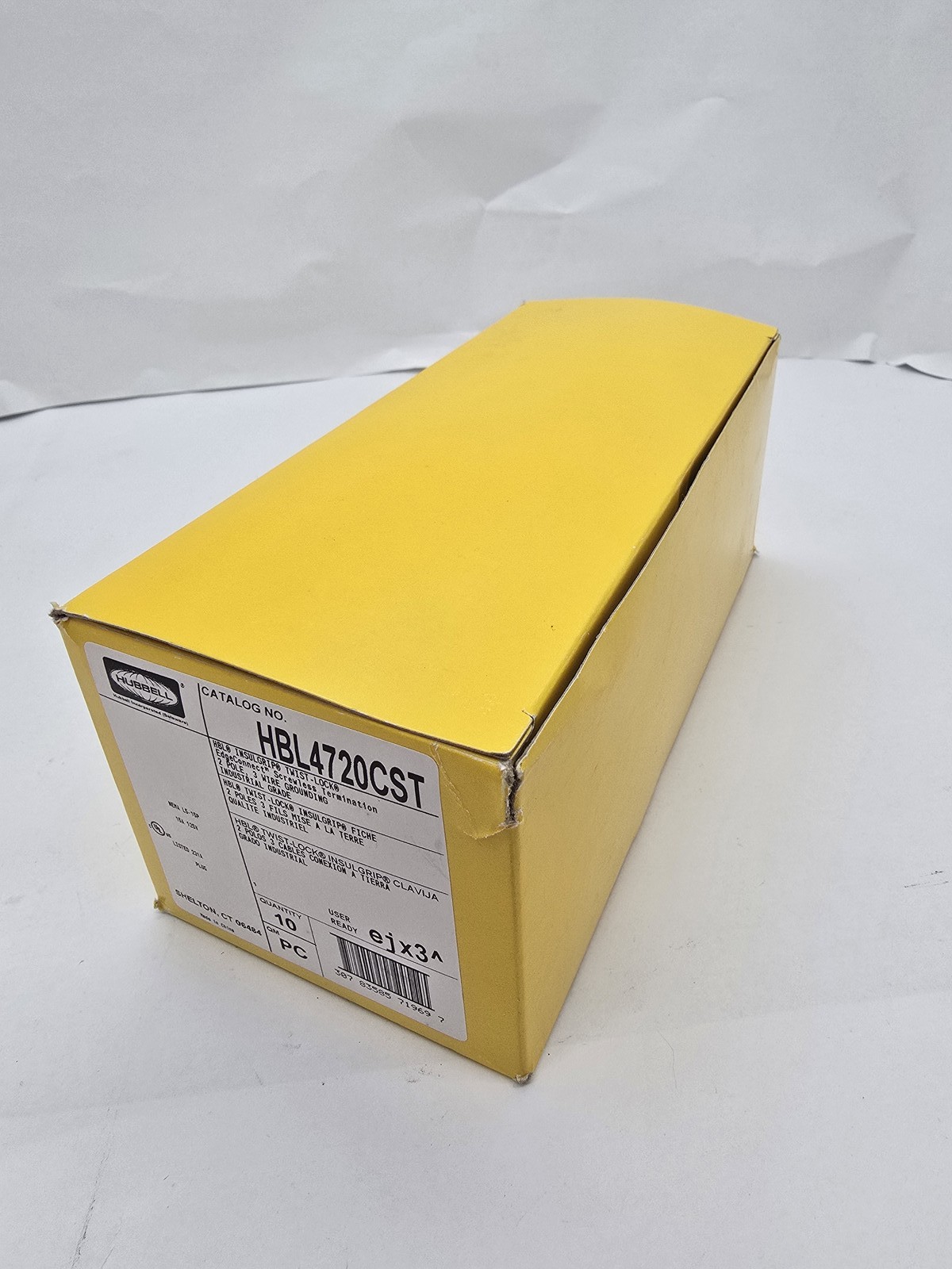 10Pc Hubbell HBL4720CST Insulgrip Twist-Lock EdgeConnect 15A 125V 2P 3W