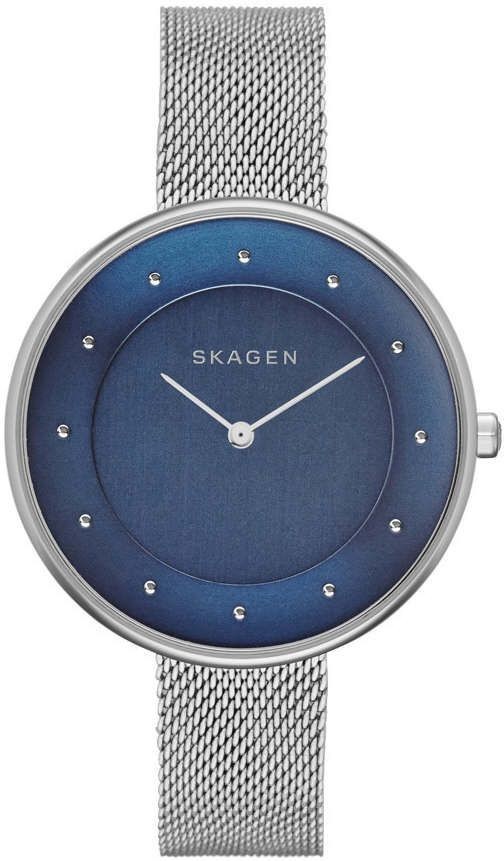 Skagen Gitte Blue Dial Stainless steel Mesh Band  Women\'s Watch SKW2293