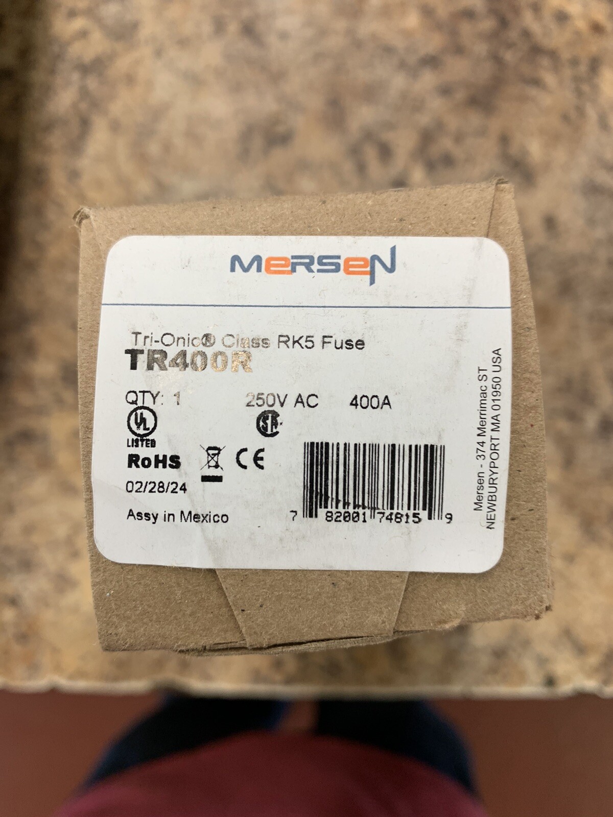 New Ferraz Shamwut Mersen TR400R, 400 Amp 250V Dual Element Time Fuse New Ferraz Shamwut Mersen TR400R, 400 Amp 250V Dual Element Time Fuse