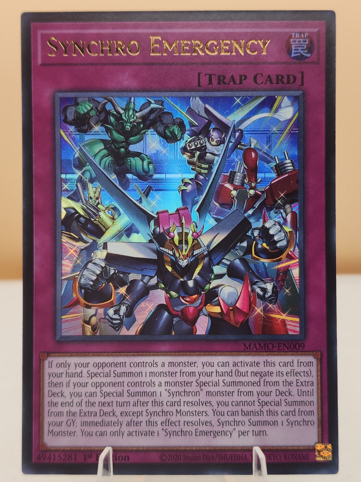 Yugioh Synchro Emergency MAMO-EN009 Ultra Rare 1st Edition NM Yugioh Synchro Emergency MAMO-EN009 Ultra Rare 1st Edition NM