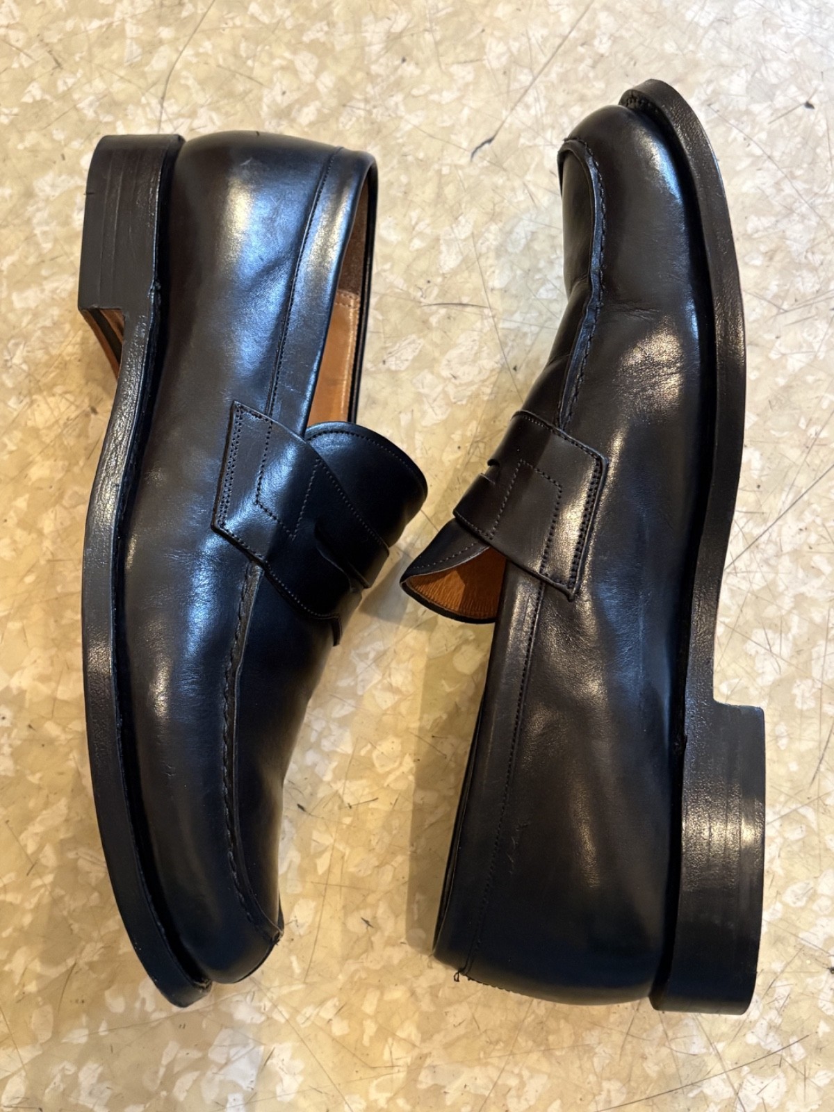 Church\'s Wesley Custom Grade Penny Loafers 85F US9.5 101 Black Calf Made England
