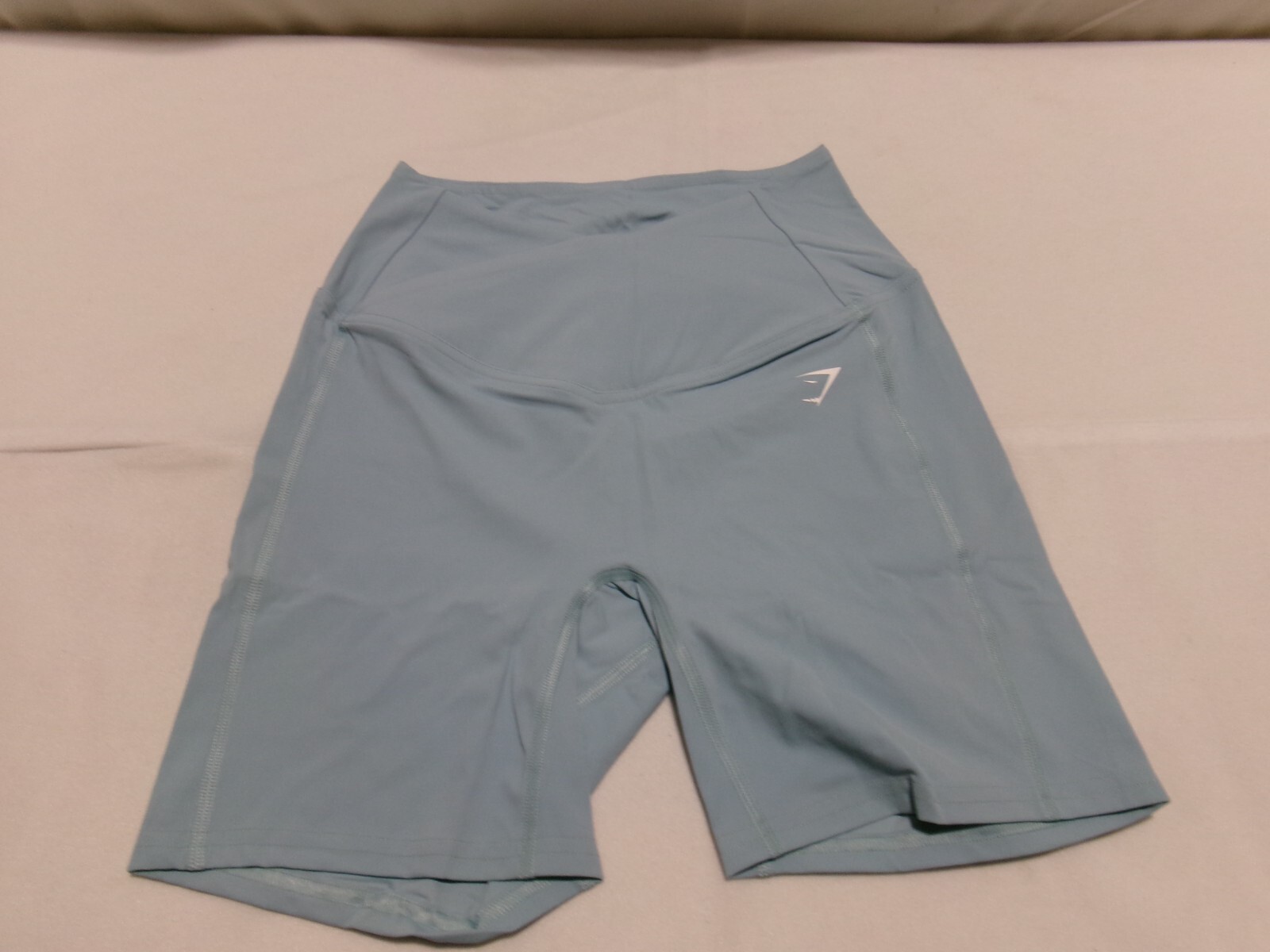 H437 GYMSHARK Crossover Shorts Iceberg Blue Womens Size Small