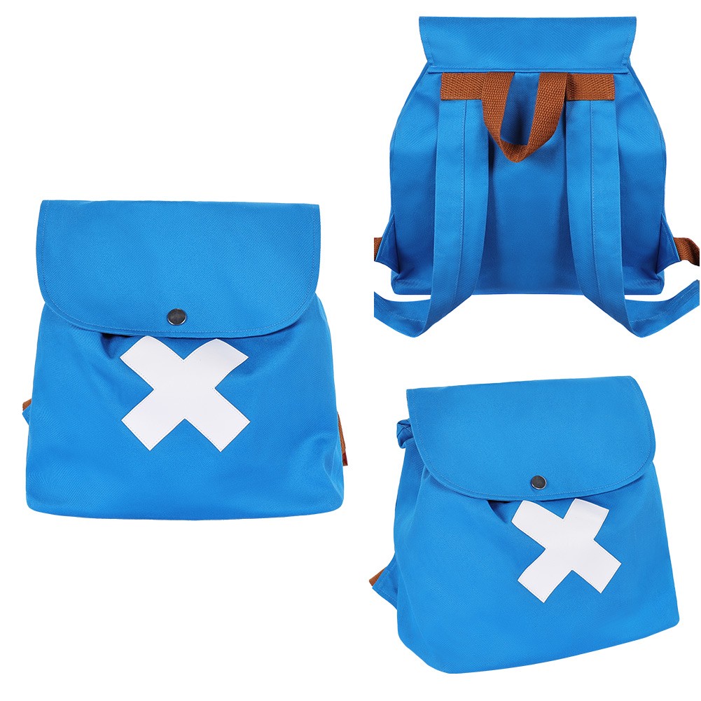 Tony Tony Chopper Cosplay Backpack Shoulder Bags Rucksack Props Accessories Blue