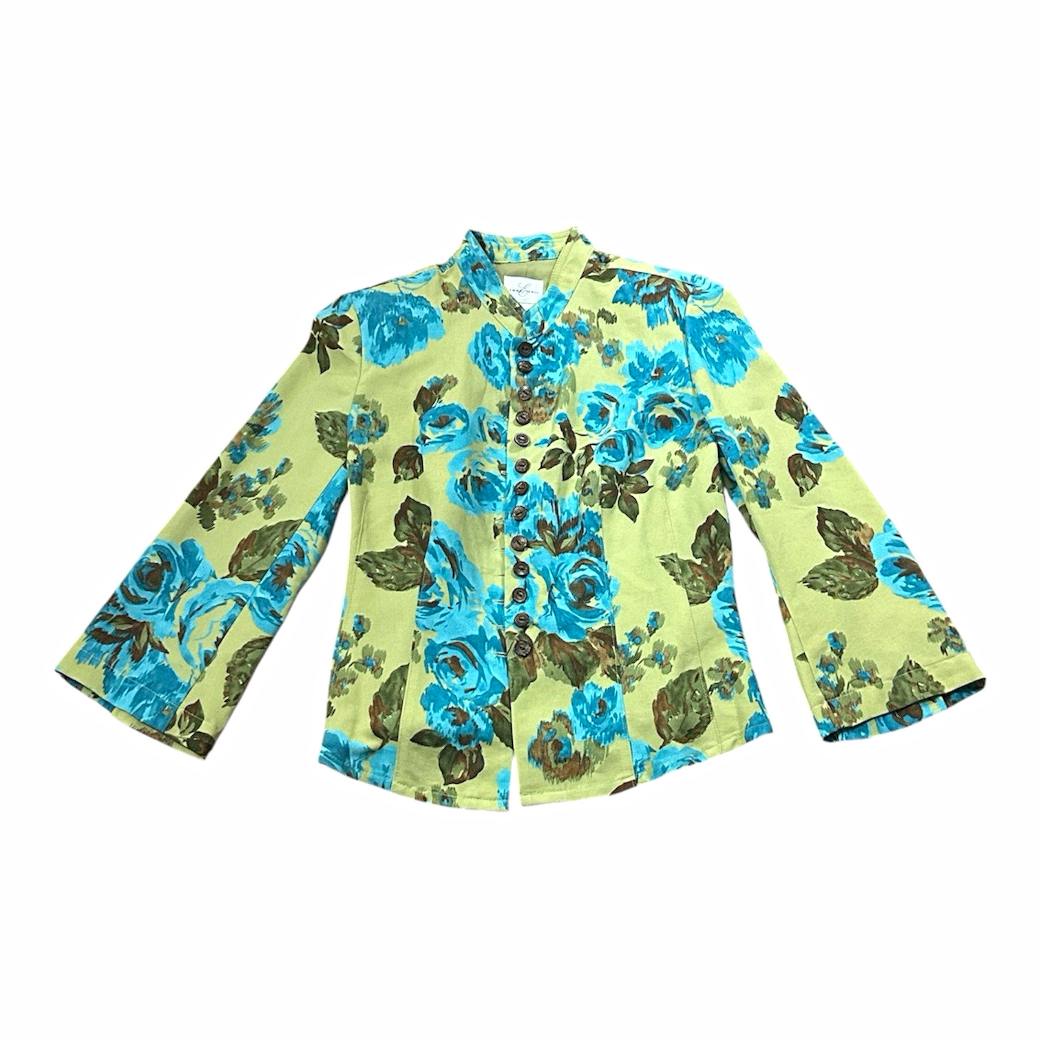 Emma James Floral Button-Front Lined Jacket, Women’s 6, 3/4 Sleeve, Short Emma James Floral Button-Front Lined Jacket, Women’s 6, 3/4 Sleeve, Short