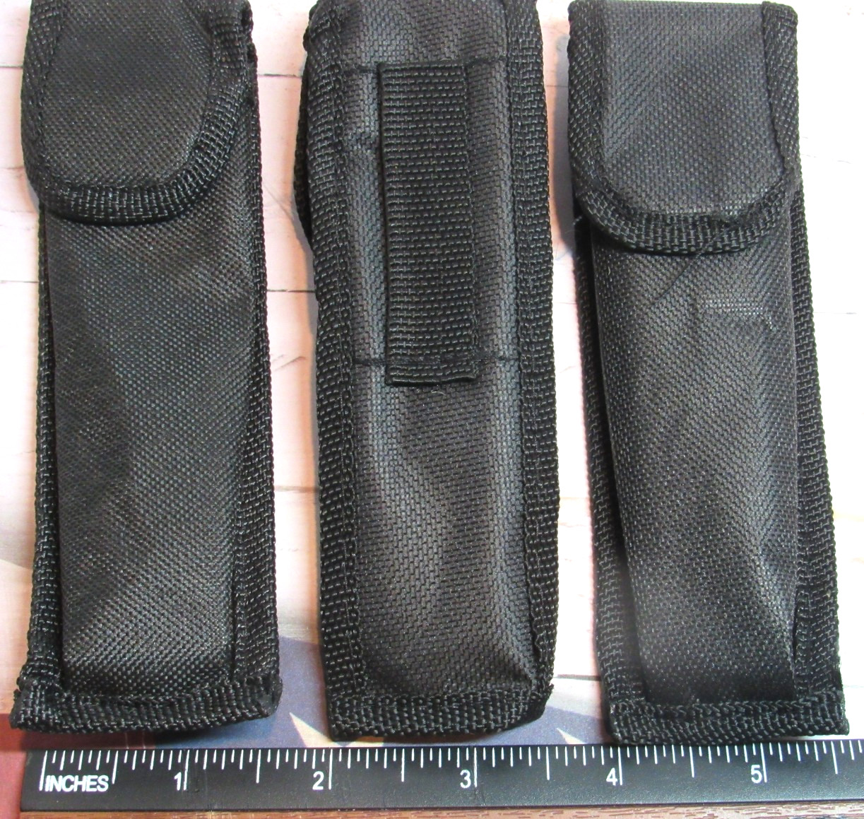 Set of 3 LARGE Nylon Folding Knife Belt Sheath for Pocket Knives to 5 Set of 3 LARGE Nylon Folding Knife Belt Sheath for Pocket Knives to 5